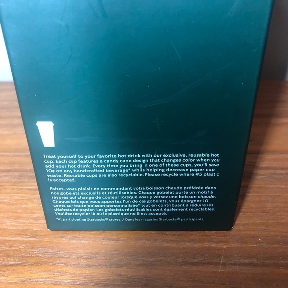 STARBUCKS Color Changing Candy Cane Reusable Hot Cups Holiday 2020 NEW - Picture 4 of 8